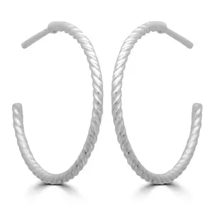 UNNIYARCHA Sterling Silver Screw Hoop Earrings for Women Pure Silver 925, Sterling Silver Jewellery with Certificate of Authenticity & 925 Earrings for Women Silver