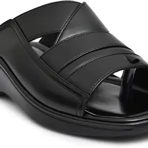 LEONCINO Stylish Sandal for Men - Comfortable Sandals for Men - Mens Sandal Collection - Fashionable Men's Slippers for Any Occasion - Versatile Men Slipper Choices - Mens Sandals - Black 11 UK