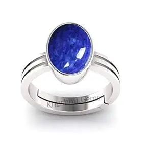 KRGEMS Certified Unheated Untreatet 10.25 Ratti 9.55 Carat A+ Quality Natural Lapis Lazuli Lajward Stone Gemstone Ring