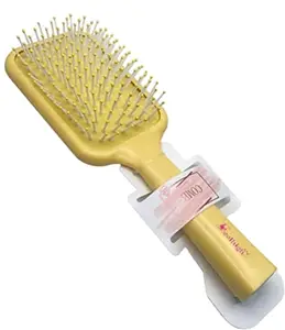 Feelhigh Professional hair brush-paddle pastel teddy hair styling tools-brush (Yellow)