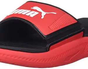 Puma Men's Softride Slide High Risk Red-Black-White Slipper-11 Kids UK (38211102)