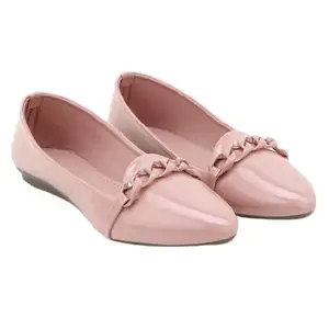 Adlof Fancy Ballet Flat for Women's & Girl's - Multicolor Combo (Pink & Grey, Numeric_4)