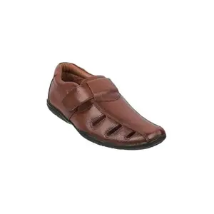 Mochi Men's TAN Leather Sandals UK/5 EU/39(18-192)