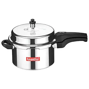 ANANTHA Perfect Non-Induction Base Outer Lid Aluminium Pressure Cooker, 5.5 Litres