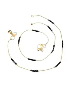 G-16-PAYALGold Plated & Brass Stylish Thin Size Anklets Kolusu Payal Ghungroo for Women