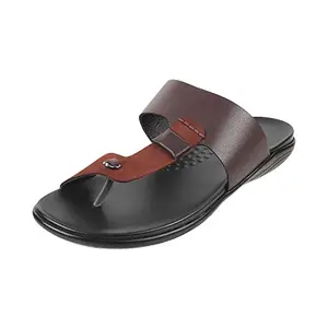 Metro Mens Leather Brown Slippers (Size (8 UK (42 EU))