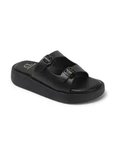 Carlton London Women Sandal,Black,UK-6