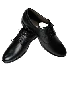 Bhatiya's Latest Men's Leather Lace-Up Formals Black Office Shoe (9)