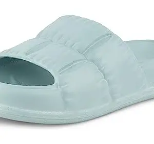 Keneye Ella Fashion Slide for Women Soft Comfortable and Shower Ready Blue UK/IN-6