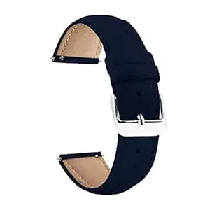 ACM Watch Strap Leather Belt 20mm compatible with Motorola Moto Watch 70 Smartwatch Casual Classic Band