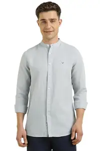 Allen Solly Men's Solid Slim Fit Shirt (ASSFQMOP237420_Grey