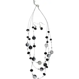 Black & White Jewellery Set Necklace Set for Women & Girls