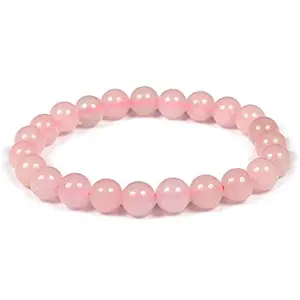 Pinnacle Vastu Vastu Charged Rose Quartz Stone Bracelet, Pink, Free Size