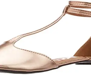 Qupid Women's Rose Gold Met Pu Fashion Sandals - 6 UK/India (39 EU)(BEE-113X)