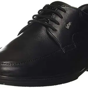 Lee Cooper LC1802E Men's Leather Derby Formal Shoes | Lightweight, Comfortable & Stylish Lace-Ups for Office, Business 43EU_9UK Black