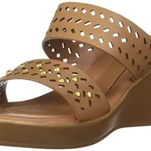 Bata Women's Wedge Heel Sandal - TAN (5 UK) (6713790)