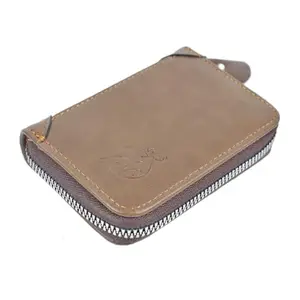 Stealodeal Brown 11 Slot Debit/Credit Card Holder Leather Wallet Unisex