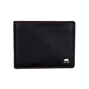 Brown Bear Wallet for Man, Pure Nappa Wallet for Men Leather Original, Stylish, Certified RFID Protected Slim Purse for Gents with Eight Card Pockets