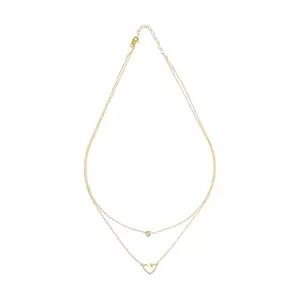 Kushal's Fashion Jewellery White Gold Plated Casual Trendy Necklace - 428398