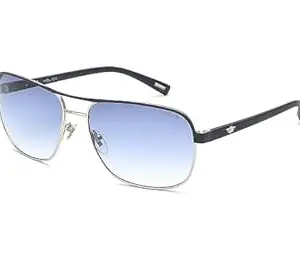 Police Eyewear | Blue Lens | Blue Frame | Full Rim Square Shape Branded Latest and Stylish Sunglasses | 100% UV Protection | Mens Sunglasses| Size Large | SPLE51K59F94SG