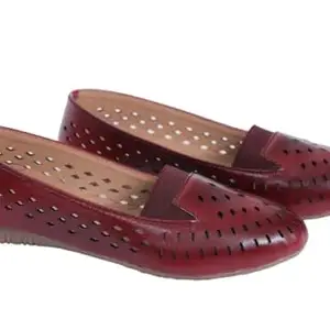 Dhisita Fashionable Women's Daily Use Stylish Bellies Or Ballerinas (Brown, UK Footwear Size System, Adult, Women, Numeric, Medium, 6)