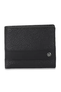 Allen Solly Men Black Solid Genuine Leather Wallet