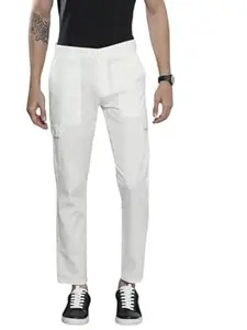 The Indian Garage Co Men Slim Fit Solid Mid-Rise Cargos