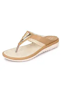 Shezone Beautiful Beige color synthetic material flats for womens from 2111_Beige_37