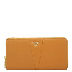 Da Milano Leather Zip Women Wallet - Orange (10072B)