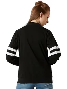 PERFECT PRODUCTIONS Stylish Black Long Sleeves Winter Wear Zipper Jacket For Women (3XL)