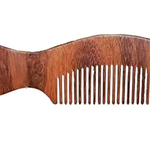 Rufiys Wooden Comb for Men | Compact Detangler Beard Comb | Styling | Grooming (15 Cm)
