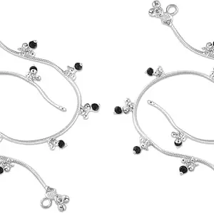 Lila Jewellery Traditional Jewellery For All Occassions Anklets Payal Pair for Women/Girls Alloy Anklet - Bzr_Combo Payal-106-GolChai(2-Pair Same)