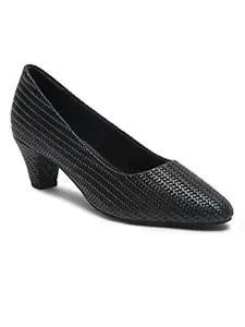 Flat n Heels Womens Black Pumps FnH 2641-BK