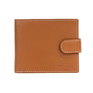 REDHORNS Genuine Leather Wallet for Men | RFID Protected Mens Wallet with 4 Credit/Debit Card Slots | Slim Leather Purse for Men (ARD5032R6_Tan)