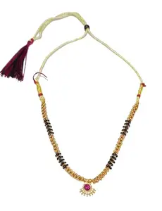 Shrungarika Traditional Gold Plated Choker Thushi Necklace saaj choker for Girls & Women.(ns-513)