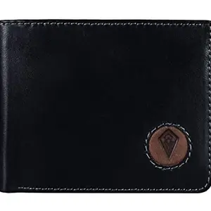 IMPERIOUS - THE ROYAL WAY IMPERIOUS Men's Genuine Leather Bi-Fold RFID Wallet (Black)