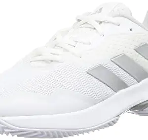 adidas Women Synthetic Courtjam Control W Tennis Shoe FTWWHT/SILVMT/GREONE (UK-4), Orange