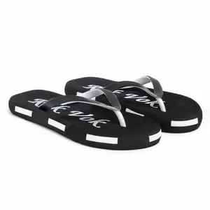 Max Women Stylish | Casual Bow Detail Flip-Flops, Summer Striped Pattern, Non-slip Sole, Open Toe Slippers with Cushioned (BLACK, UK Footwear Size System, Adult, Women, Numeric, Medium, 7)