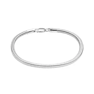 LeCalla 925 Sterling Silver BIS Hallmarked Italian Snake-Chain Bracelet for Women and Men 8.5 Inches