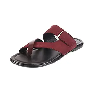 Mochi Mens Synthetic Maron Slippers (Size (8 UK (42 EU))