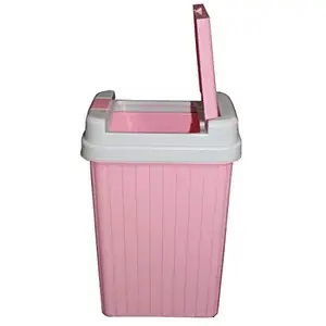 Toriox Plastic Office Home Kitchen Bin Dustbin Garbage Collector Storage Trash Dust BinDustbin Trash Can Household Hygienic Living Kitchen Covered Desktop Dustbin Trash with Cover Lid