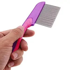 Hinshitshu Long Handle New Lice Treatment Comb for Head Lice/Nit Lice Egg Removal Stainless steel Long Teeth For Men Women - Color May Vary