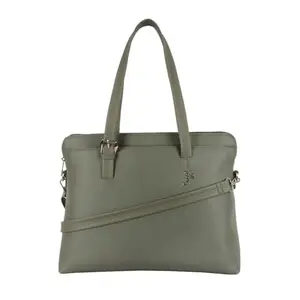 Baggit Women Green Laptop Handbag Large Size | Ladies Office Work Bag