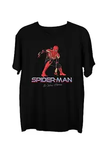 Wear Your Opinion Men's S to 5XL Premium Combed Cotton Printed Half Sleeve T-Shirt (Design : New Spider Suit,Black,X-Large)