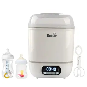 Bubsie 6-in-1 Steribub Steam Sterilizer, Dryer and Milk Warmer with Bottle Tong | BPA Free with HEPA Filter & LED Panel | Sterilize 8 Sippers & Disinfect Toys, Accessories in 8 Minutes | Auto Shut Off | 1 Year Warranty