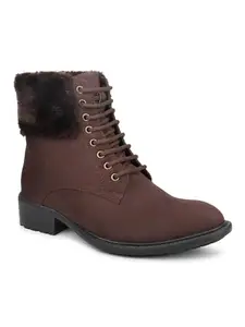 Inc.5 Women Brown Mid Top Heel Regular Boots