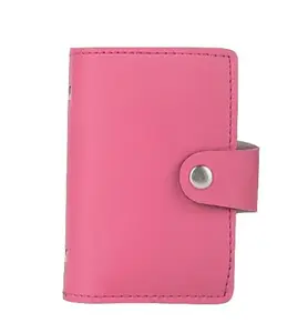 Leather Credit Card Holder with Double-Sided Slots for Cards, Business Card Holder, ATM Card Holder for Women and Men / 18 Card Slotswith Metal Lock