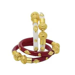 SATTIK FASHION JEWELLERY_ sankha+full raji muk kombo