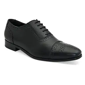 San Frissco Men Genuine Leather Classico Black Oxford Shoes