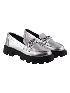 Shoetopia Womens L-22 Silver Dress Shoe - 3 UK (L-22-Silver)